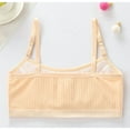 thumbnail image 3 of Light Sport Crop Cami Bras Fit for 10-15 Years Teens & Big Girls Cotton Breathable Bra Wire Free Push Up Running Bra Solid, 3 of 4
