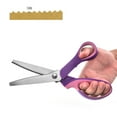 thumbnail image 6 of Pinking Shears for Fabric Cutting, Zig Zag Scissors, Scrapbook Scissors Decorative Edge for Adults, Great for Many Kinds of Sewing Fabrics Leather and Craft Paper, Pink Purple, 6 of 7