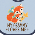 thumbnail image 4 of Inktastic My Grammy Loves Me Fox Boys or Girls Baby Bib, 4 of 4