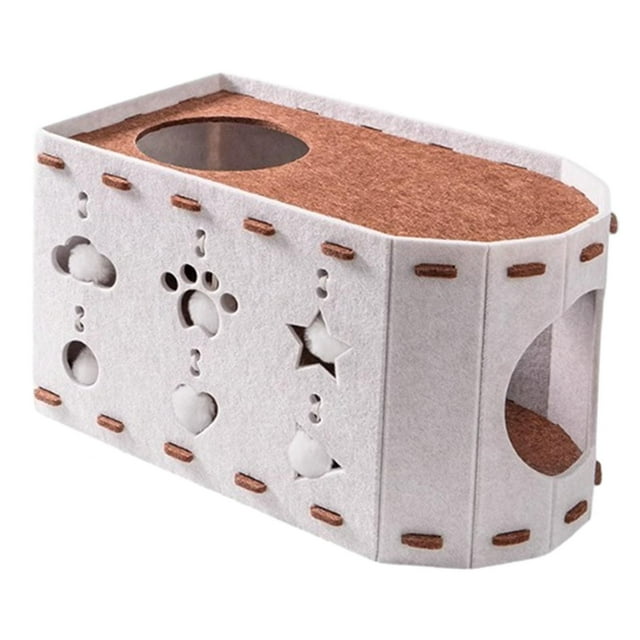 Casa para gatos para varios gatos, resistente al desgaste, accesorio portátil para mascotas con agujero interactivo, almohadilla resistente para