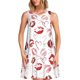 thumbnail image 1 of Fotbe Red Lips Vestido de Verano sin Mangas para Mujer – Vestido Midi Línea A, Estilo Camiseta Floral, Vestido Playero Casual y Fluido, 1 of 7