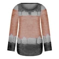 thumbnail image 3 of Womens Blouse,Women's Color Block Tie-Dye Patchwork Crew-Neck T-Shirt Casual Tee Tops（S-5XL）, 3 of 6