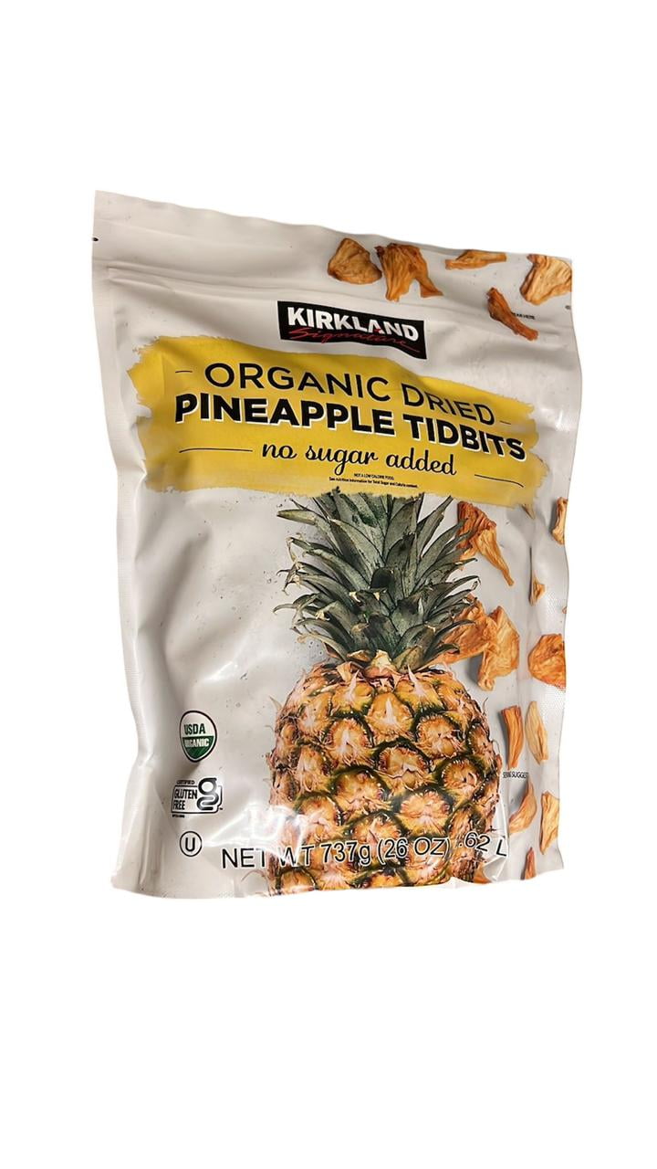 Kirkland Signature Organic Dried Pineapple Tidbits, 26 Ounce