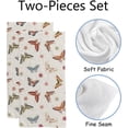 thumbnail image 2 of Soft Hand Fingertip Towels, 2 Pcs Face Bath Towels Colorful Butterflies Absorbent Washcloths for Bathroom Hotel Kitchen, 30"x15", Absorbent Soft Hand Fingertip Towels, 2 of 6