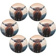 thumbnail image 3 of Coolnut 1PC Place Mats Highland Cow Round Placemat Heat-Resistant Placemats Dining Table Mat Circle Shape 15.4" for Kitchen/Dinner/Party/Restaurant Home Decor Gifts, 3 of 7
