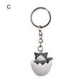 thumbnail image 1 of Key Chain Multi-purpose Anti-fall Adorable Cartoon Eggshell Kawaii Kitten PVC Car Keychain Toy for Anniversary Gift, 1 of 10