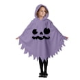 thumbnail image 2 of KHONTS Ghost Face Poncho for Toddler Kids Hooded Cloak Halloween Performance Clothes Spooky Capes 01-Purple S, 2 of 7