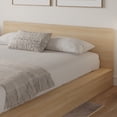 thumbnail image 4 of Nexera Kanso Queen Low Profile Wood Platform Bed with Headboard, Natural Blonde Oak, 4 of 8