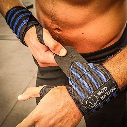 12 or 18 + Includes Carrying Bag WOD Nation Wrist Wraps Weightlifting for Men & Women Weight Lifting Wrist Wrap Set of 2 