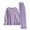 Purple, variant on Giftesty Womens Shirts Women's Solid Color Set Casual Winter Warm Coral Velvet Pajamas Home Clothing Set