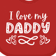 thumbnail image 4 of Inktastic I Love My Daddy with Hearts Boys or Girls Baby Bib, 4 of 4