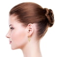 thumbnail image 3 of 14k Yellow Gold, Tiara Crown Earring Created CZ Crystals, 3 of 3