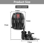 Gyugmhao Wave Maker for Aquarium,660-1840GPH 12W Aquarium Circulation Pump,4 Modes Adjustable Water Flow Pump for 50-120 Gal Saltwater & Freshwater Fish Tanks,Energy-Efficient for Fish Keepers