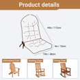 thumbnail image 4 of Millsilo High Back Rocking Chair Cushions 44" x 19" x 4", Indoor Rocker Cushion Set for Wooden Rocking Chairs, Thick Tufted Seat & Back Pad with Non-Slip Bottom & Ties, Khaki, 4 of 7