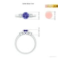 thumbnail image 6 of ANGARA Natural Tanzanite and Diamond Three Stone Engagement Ring in 925 Sterling Silver for Women (Size-6mm) | December Birthstone, Anniversary, Jewelry Gift for Women | Natural Tanzanite Ring, 6 of 10