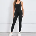 thumbnail image 4 of Sexy Gym Jumpsuit Women Sportwear Push Up Sports Overalls for Women Sportswear 2024 Summer Tracksuit Monos Para Mujer Gray Black (Red,S), 4 of 7