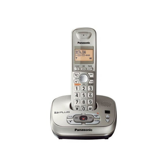 Panasonic KX-TG4021N - Cordless phone - answering system with caller ID/call waiting - DECT 6.0 Plus - 4-way call capability - champagne gold