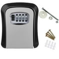 thumbnail image 1 of SPRING 4-Digit Password Storage Combination Lock Box Outdoor Use For House Keys grey, 1 of 8