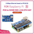 thumbnail image 5 of .5G para 5 PCIE A NVME SSD+2.5G ETH HAT RTL8125 Compatible con RPi OS,, 2280,2242,2230 SSD, 5 of 5