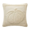 thumbnail image 2 of Throw Pillow Covers 18x18 Inch, Soft Plush Pumpkin Beige Cream Decorative Square Pillowcases, Farmhouse Holiday Cushion Covers for Sofa Living Room Home Fall Halloween Thanksgiving Decor, 2 of 9