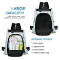 thumbnail image 6 of FORMRS Women's Travel Backpack Purse Anti-Theft Hidden Pockets Casual Shoulder Bag, Blue Simple Cartoon Snowmen, 6 of 7