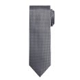 thumbnail image 2 of Jacob Alexander Men's Woven Dotted Motif Grid Pattern Regular Neck Tie - Black Silver, 2 of 7