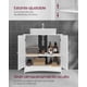 thumbnail image 3 of VASAGLE Armario de Baño, Mueble Baño Ahorra Espacio, Compartimento Papel Higiénico y Escobilla de Baño, Puertas Correderas, Estantes Ajustables, Lado Inodoro, 20 x 60 x 80 cm, Blanco Nube, 3 of 5
