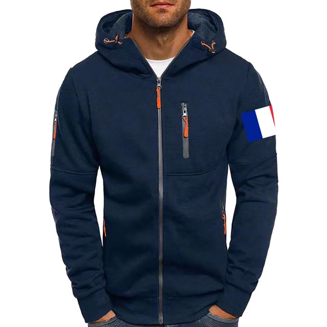 TINZ Men's Zip Up Hoodie Casual Loose Fit Pullover Sweatshirt For Fall Winter Comfortable Streetwear Outerwear With Hood Winter Zip up Hoodie Men Wearable Blanket Hoodie