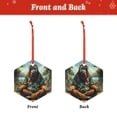 thumbnail image 2 of Hirioo Forest Meditating Gorilla for Acrylic Christmas Pendant Hanging Christmas Tree Ornaments, Car, Home, Office Gift Decor-Hexagon, 2 of 7