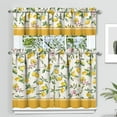 thumbnail image 1 of Lemon Kitchen Curtain Valance 3PCS,Lemon Floral Yellow Spring Summer Kitchen Decor for Home Interior Decor,Farmhouse Kitchen Curtains and Valance Set Short Curtain Sink Window Decor 36 Inch, 1 of 6