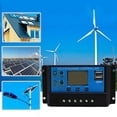 thumbnail image 2 of MasteelfCA 30A 12V/ 24V Solar Charge Controller Generator for Home Solar Panel Battery Intelligent Regulator with USB Ports Backlight Display, 2 of 7