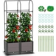 thumbnail image 3 of Slsy Raised Garden Bed Planter Box with Wheels, Tomato Cage Planter Raised Garden Bed with Trellis for Climbing Vegetables Plants Tomato Cage, Indoor Outdoor Use, 3 of 12
