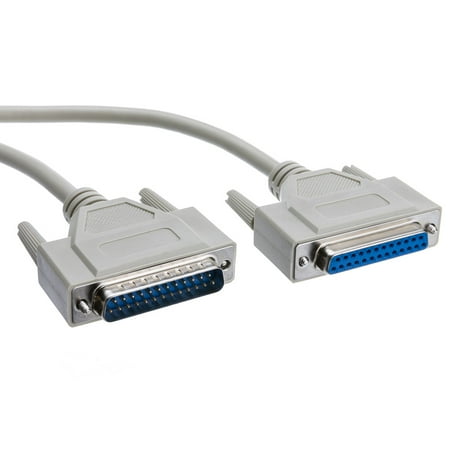 

Serial Extension Cable DB25 Male to DB25 Female RS-232 1:1 6 foot