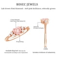 thumbnail image 6 of Rosec Jewels IGI Certified Lab Grown Pink Diamond Heart Engagement Ring (1 Carat, VS1 Grade) - Pink White Diamond Ring - Gift for Women, 18K Rose Gold, US 10.50, 6 of 9