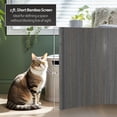 thumbnail image 6 of 2 Ft. Grey Bamboo Wave Room Divider with Portable Screen Design, 6 of 7