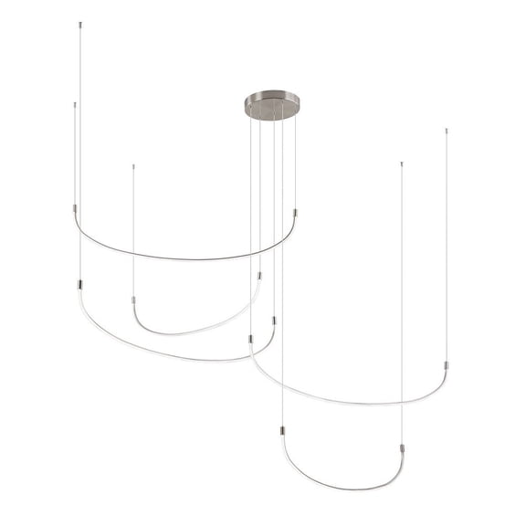 MP89590-BN-Kuzco Lighting-Talis - 118W LED Pendant-11.75 Inches Tall and 90.25 Inches Wide-Brushed Nickel Finish