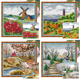 thumbnail image 1 of (F152) Hilo Algodón Ecológico Bordado 14CT 2 Hebras Impresión 29*29 Cm Paisaje Coreano (1) Kit Serie Dibujos Animados Punto Cruz Primavera (borde Gancho), 1 of 4