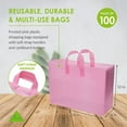 thumbnail image 4 of Prime Line Packaging Gift Bags Large, Pink Gift Bags, Frosted Plastic Bags Bulk 16x6x12 100 Pack, 4 of 9