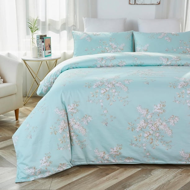 Chic Boho Francés Farmhouse Juegos de cama 3Pcs Queen Size Funda Nórdica Juegos de Damasco