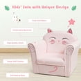 thumbnail image 6 of Resenkos Kids Upholstered Cat Armrest Couch Sofa with Linen Fabric, Kids Chairs for Kids, 6 of 10