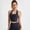 Black, variant on Women's Tanks Workout Tank Top With Back Design And Supportive Sports Bra For Yoga Fitness And Gym Training White M