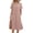 Pink, variant on Zeagoo Dresses for Women Summer Casual Midi Short Sleeve Button Down Shirt Linen Dress Beach Cover Up with Pocket