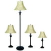 Hometrends Table & Floor Lamps, 4 Piece