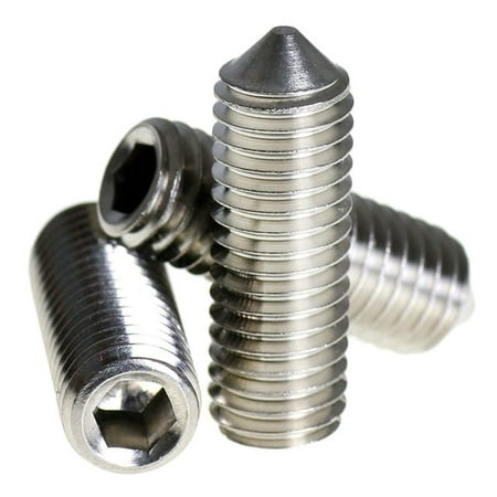

Socket Set Screw Cone Point 10-32 x 1/2 Stainless Steel 18-8 Hex Socket Drive (Quantity: 100)