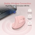 thumbnail image 4 of TECKNET Ergonomic Wireless Mouse, Rechargeable Mouse Wireless Silent for Carpal Tunnel Right Hand, 2.4GHz USB Vertical Mouse Wireless for Laptop, 5 Adjustable 4800 DPI, Computer, MacBook, Desktop, 4 of 8
