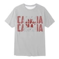thumbnail image 5 of T-Shirt Graphique Feuille d'Érable pour Garçons Drapeau Canadien Col Rond Manches Courtes Tee Filles Fête Nationale Feuille d'Érable Imprimé Mode Enfants Fille Fête du Canada Col Rond T-Shirt Drapeau Canadien Imprimé, 5 of 5