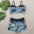 thumbnail image 2 of Jamicy Two Piece Swimsuit for Women Drawstring High Waisted Bikini Set Srting Swimsuit Spaghetti Strap Cami Top and Tie Side Shorts 2 Piece, 2 of 9