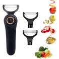 thumbnail image 1 of 5 In 1 Blade Electric Peeler, Handheld Electric Vegetable Peeler, Cordless 3 Blade Electrics Peeler, For Potato, Carrots, Fruits Vegetable Peeler, Suitable for Home Use, 1 of 7
