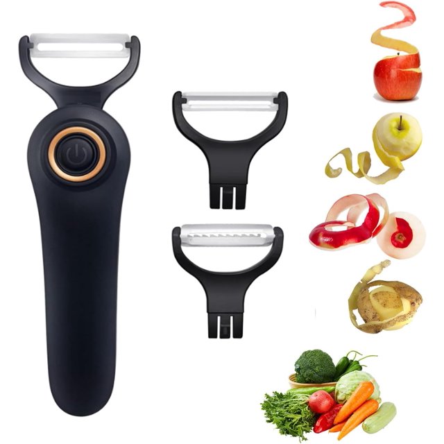 5 In 1 Blade Electric Peeler, Handheld Electric Vegetable Peeler, Cordless 3 Blade Electrics Peeler, For Potato, Carrots, Fruits Vegetable Peeler, Suitable for Home Use