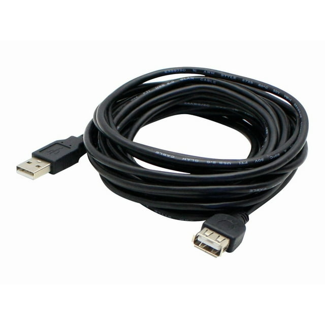AddOn 15.0ft USB 2.0 (A) to USB 2.0 (A) Extension Cable - USB extension cable - USB (F) to USB (M) - USB 2.0 - 15 ft - black